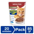 Alimento Húmedo Gato Trocitos Jugosos Carne pack 20 Un