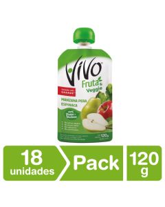 Compota Fruta & Veggies Manz Pera Espin pack 18 Un
