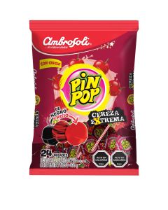 Chupete Pin Pop Cereza Extrema 24 uni 408 gr